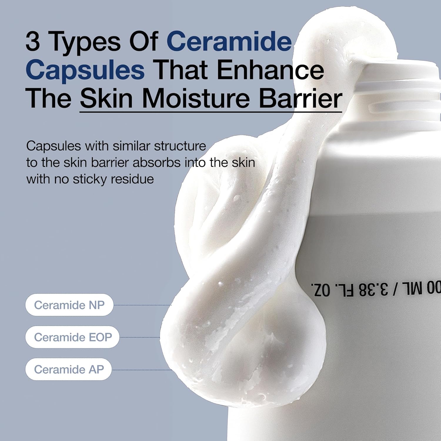 ANUA 3+ Ceramide Panthenol Moisturizer moisturizer jar showing creamy texture and product label for skin hydration and barrier support
