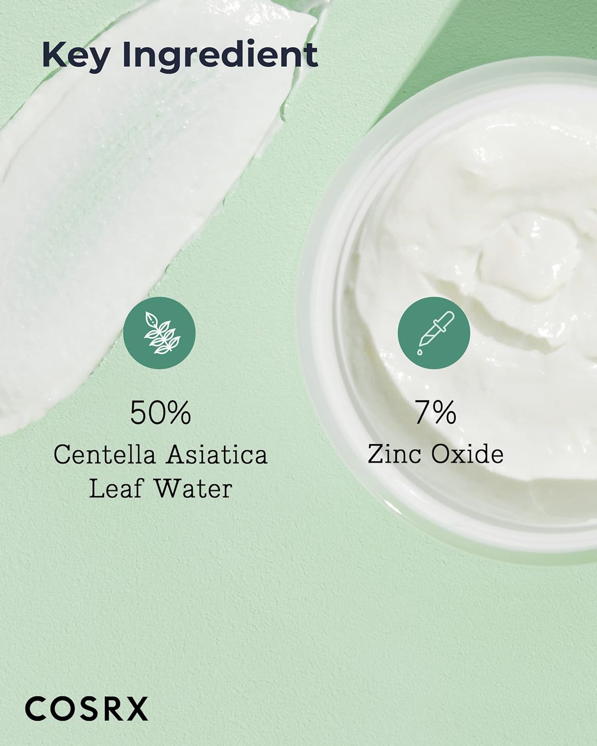 Cosrx Centella Blemish Cream moisturizer with soothing centella extract in a jar, ideal for calming irritated skin.