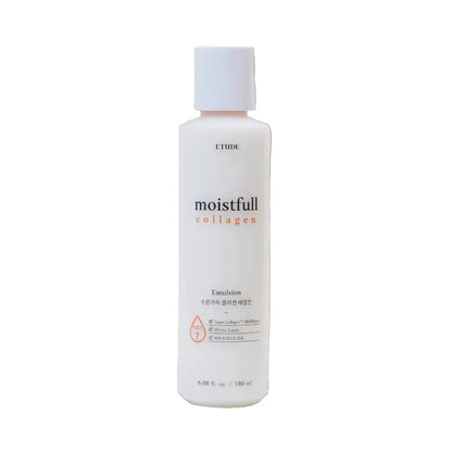 ETUDE Moistfull Collagen Emulsion moisturizer from AsiaBeautyMall, showing the product bottle with a white and blue design.