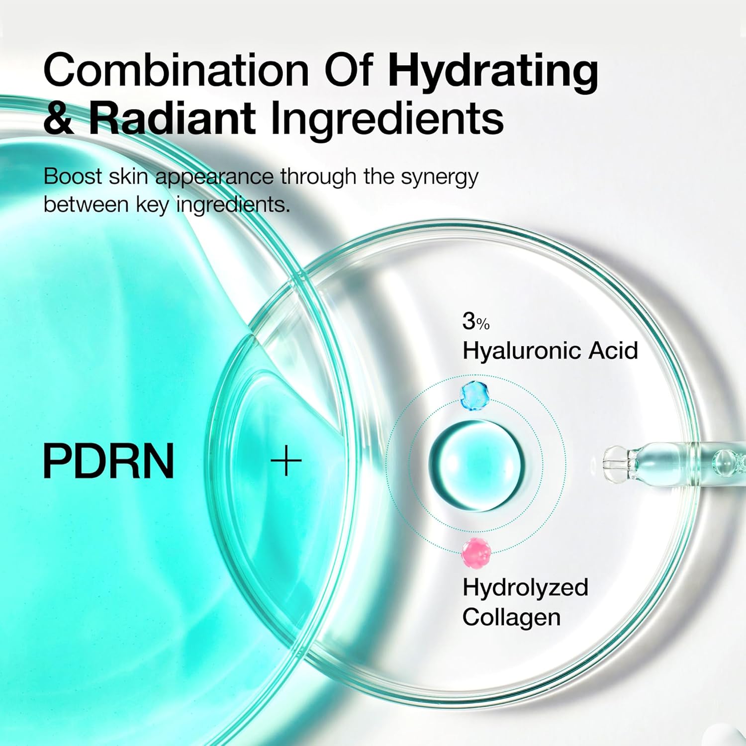 ANUA PDRN Hyaluronic Acid Capsule 100 Serum in a clear bottle with a white dropper cap, designed for skincare hydration.