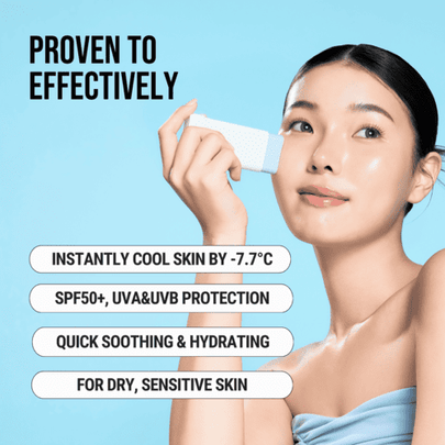 JUMISO Waterfull Hyaluronic Acid Cooling Sun Stick SPF50+ PA++++ sunscreen in a sleek stick for hydration and sun protection
