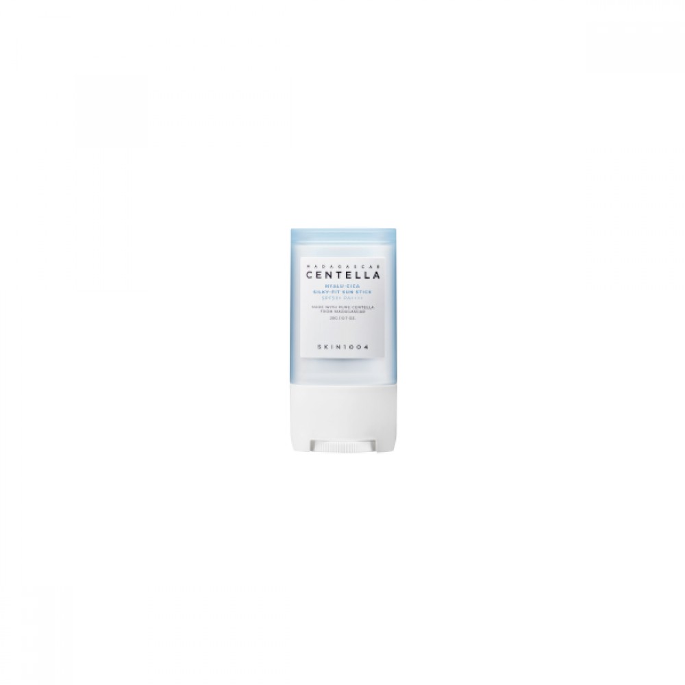 SKIN1004 Madagascar Centella Hyalu-Cica Silky-Fit Sun Stick SPF50+ PA++++, a lightweight sunscreen in a portable stick format.