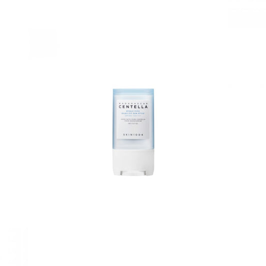 SKIN1004 Madagascar Centella Hyalu-Cica Silky-Fit Sun Stick SPF50+ PA++++ sunscreen in a 20g tube, with a sleek design and protective cap.