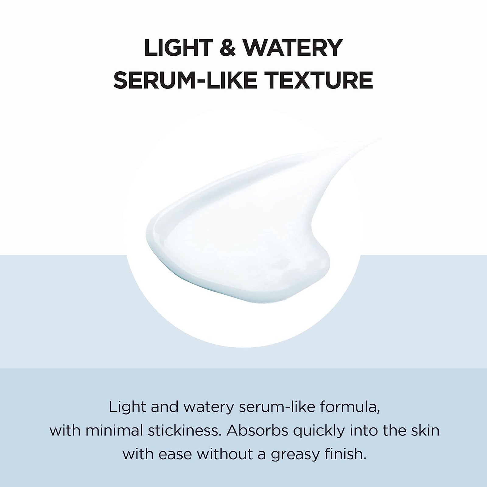 SKIN1004 Madagascar Centella Hyalu-Cica Water-Fit Sun Serum SPF50+ PA++++, lightweight sunscreen with centella and hyaluronic acid.