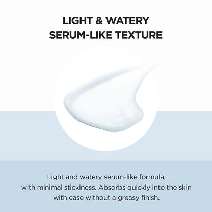SKIN1004 Madagascar Centella Hyalu-Cica Water-Fit Sun Serum SPF50+ PA++++, lightweight sunscreen with centella and hyaluronic acid.