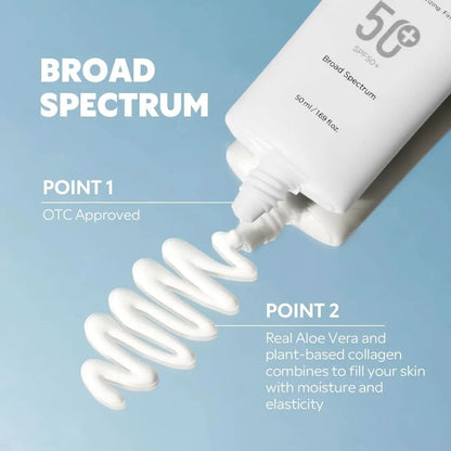 TIRTIR Hydro UV Shield Sunscreen SPF50+ broad spectrum sunscreen bottle, lightweight and hydrating skin protection.