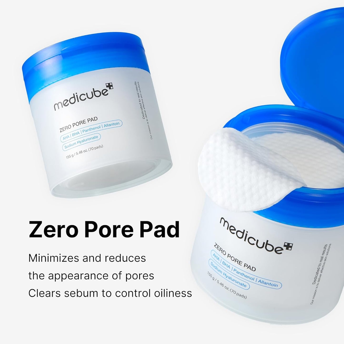 Medicube Zero Pore Pad 2.0 toner lotion with 70 pads, designed for pore cleansing and skin refreshing.