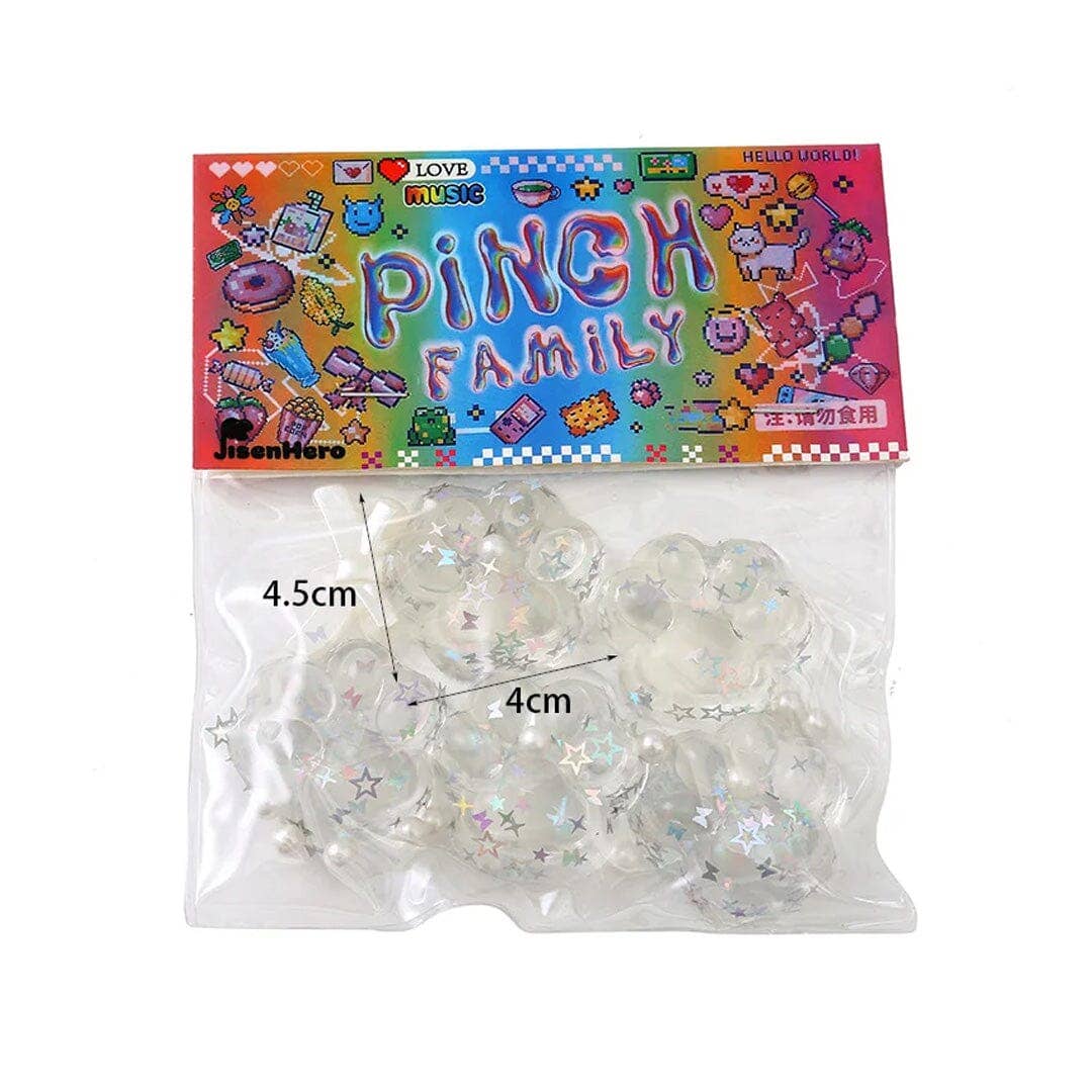 Pinch Family: Taba Squishy Transparent Cat Paw Fidget