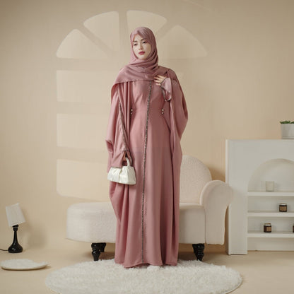 Batwing Abaya With Matching Hijab | Batwing Sleeve Abaya (MA041)