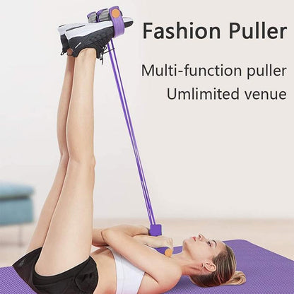 BazaarBox upgraded resistance band for fitness, ankle pulling, stretching and tension exercises for men and women. No yoga mat included.