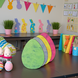 SHAPES ETC.  Egg Marble Assorted Color Creative Cut-Outs- 3”