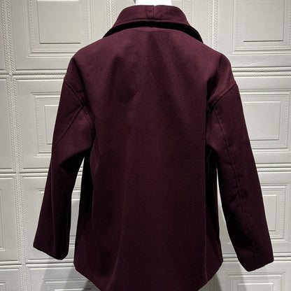 Belted Wrap Coat with Wide Collar | Double-Faced Wool Blend Jacket(MS254)