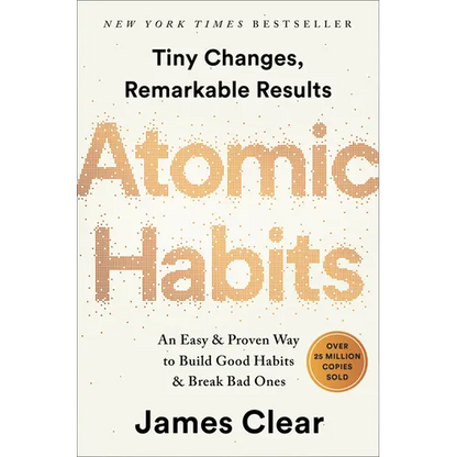 Hardcover book titled "Atomic Habits" by Books by splitShops, showing the front cover with title and author details.