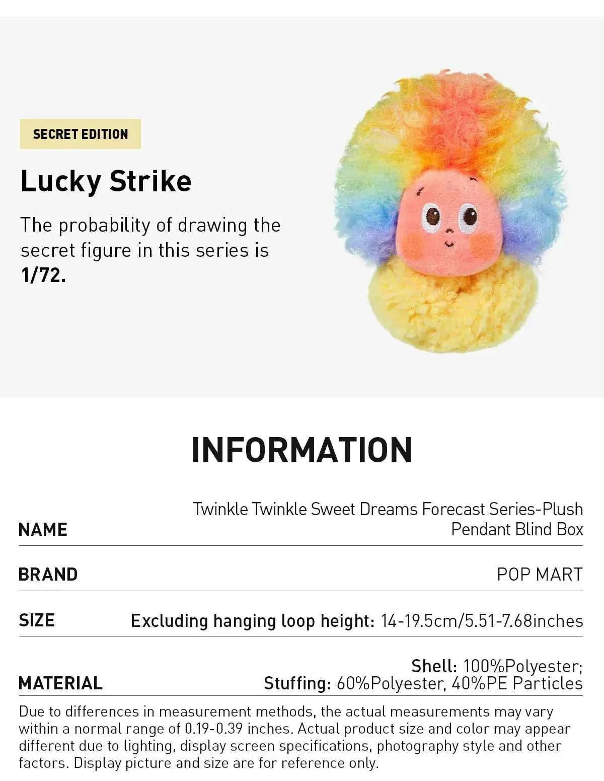 BuBu Craze Twinkle Twinkle Sweet Dreams plush pendant from the forecast series in a blind box, featuring a soft, colorful plush toy.