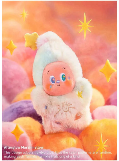 BuBu Craze Twinkle Twinkle Sweet Dreams plush pendant in a blind box, colorful forecast series plush toy with star details.