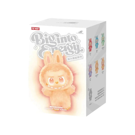 BuBu Craze Pop Mart Labubu Big into Energy blind box toy featuring a colorful, cartoon-style character in a playful pose.