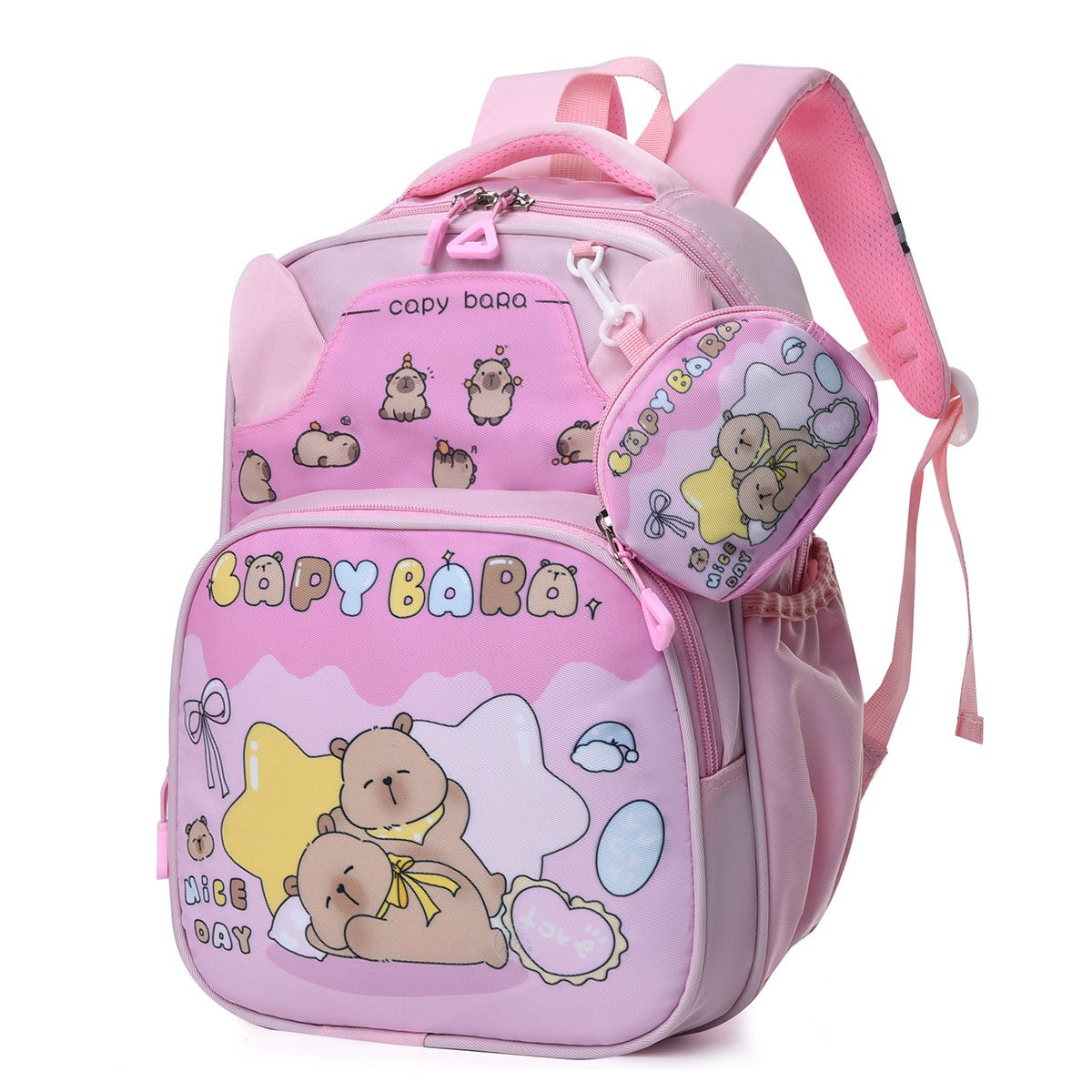 Calm Capybara Kids School Backpack
