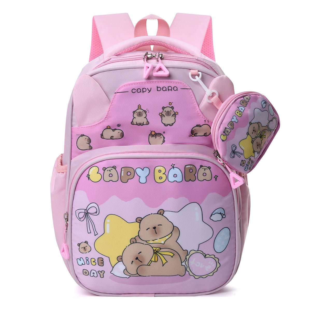 Calm Capybara Kids School Backpack