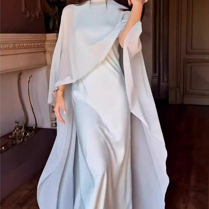 Cape Overlay Abaya Dress(MS320)
