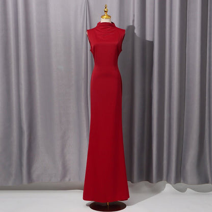 Cape Overlay Dress with Detachable Shawl(MS308)