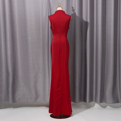 Cape Overlay Dress with Detachable Shawl(MS308)