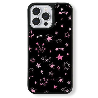 Casey Reduced Star Pink Twinkling Stars AG Matte Phone Case – Magnetic Anti-Fingerprint Protective Cover