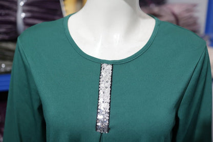 Casual Versatility Abaya with Delicate Sequin Details (MA150)