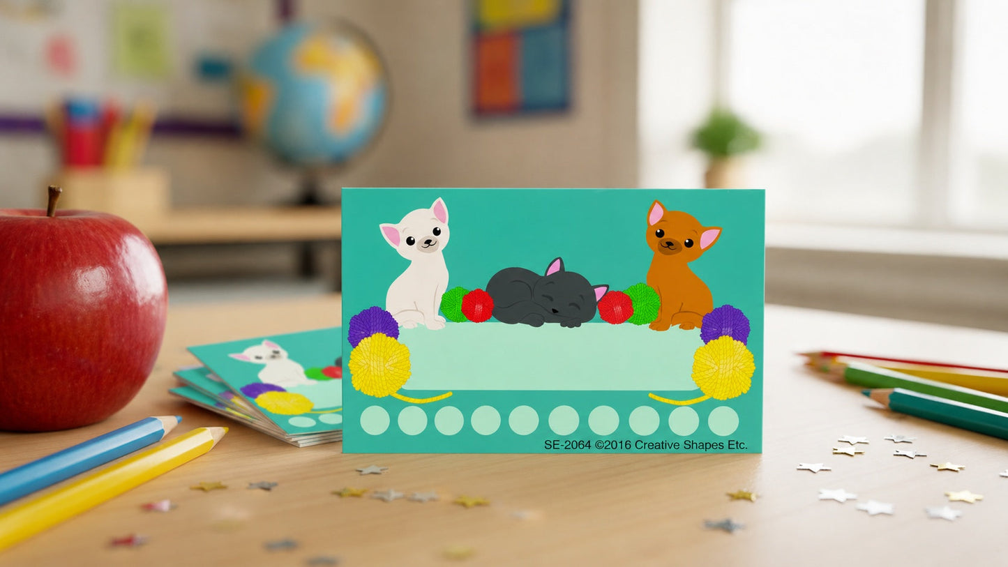 SHAPES ETC. Incentive Punch Cards - Cats