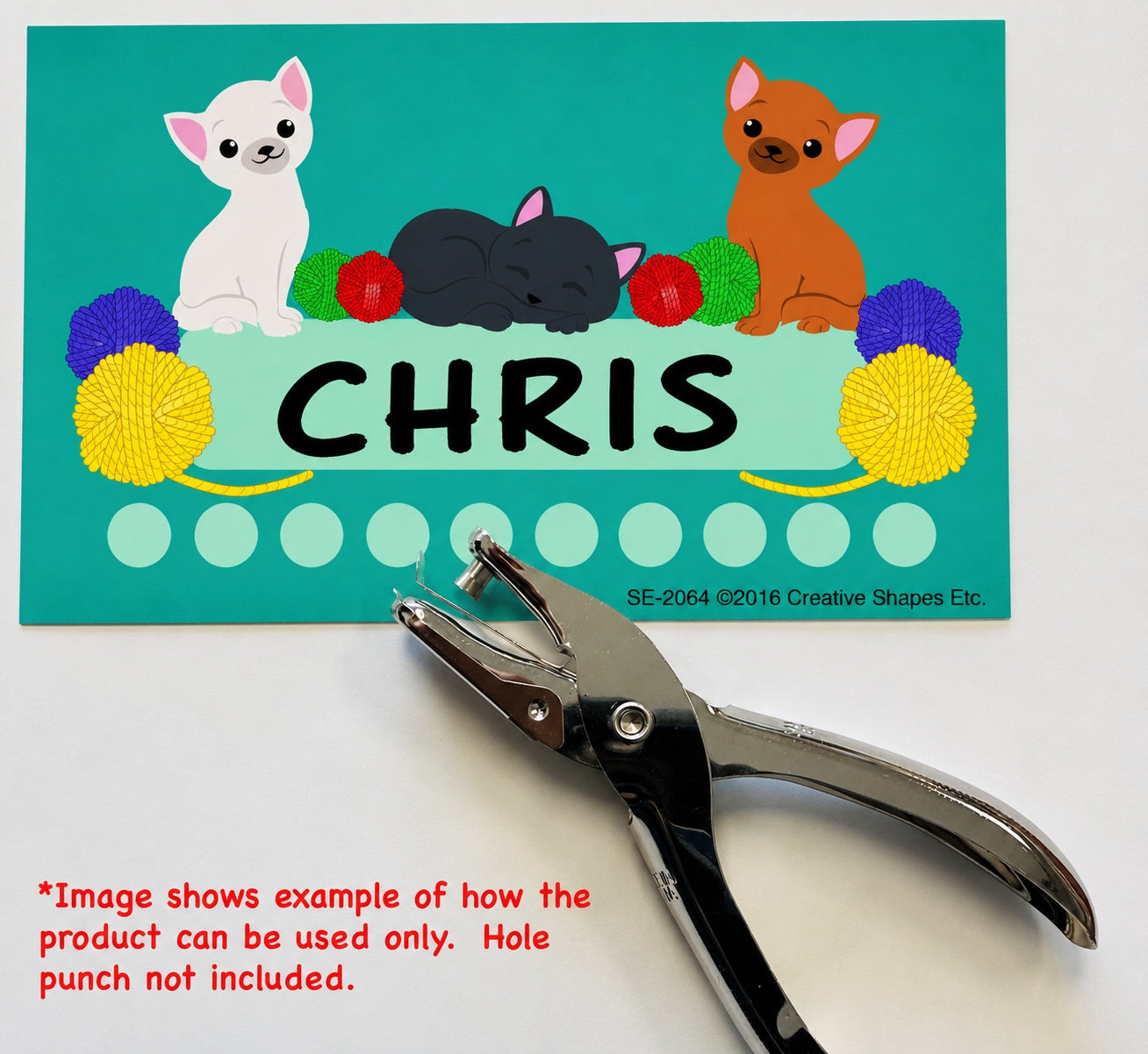 SHAPES ETC. Incentive Punch Cards - Cats