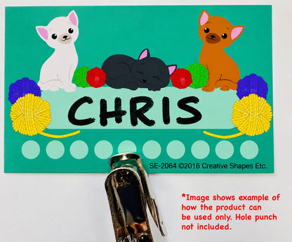 SHAPES ETC. Incentive Punch Cards - Cats