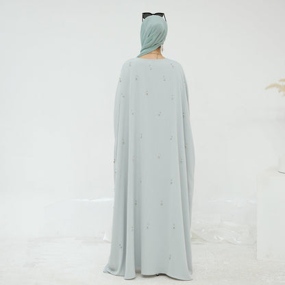 Celestial Beaded Luxury Muslim Abaya Set | Modest Dresses with Beading Detailing (MA266)