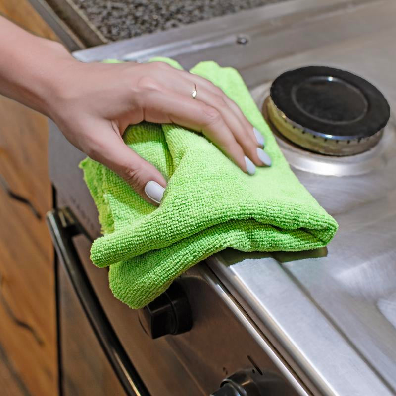Pronto Cloth Hybrid Microfiber | New 2-In-1 Dual-Sided Scrub & Polish Towel | Scratch-Free & Reusable Professional Grade 14X14 Cloth for Auto, Kitchen & Home Cleaning