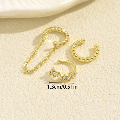 Chain Tassel Crystal Ear Cuff Set (MAC413)