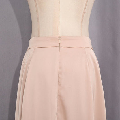 Champagne Satin Cape & Skirt Set(MS314)