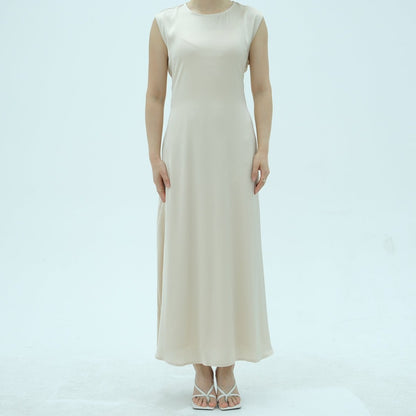 Corset-Back Lace-Up Sleeveless Maxi Dress(MS472)
