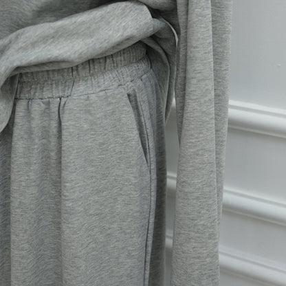 Cotton Half-Zip Top & Maxi Skirt Set(MS441)