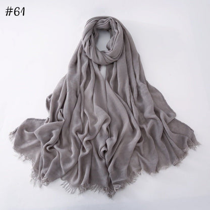 Cotton Tassel Hijab | Crepe Tassel Hijab (MH086)