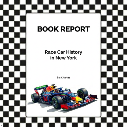 SHAPES ETC. Designer Paper - Racing (50 Sheet Package)
