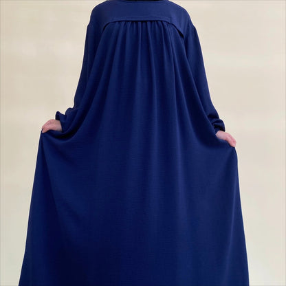 Crepe Abaya with Secure Pockets for Umrah VIP Exclusive Access (MAVIP386)