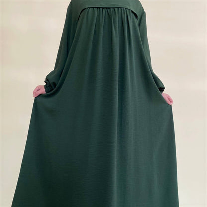 Crepe Abaya with Secure Pockets for Umrah VIP Exclusive Access (MAVIP386)