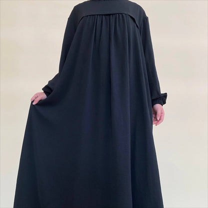 Crepe Abaya with Secure Pockets for Umrah VIP Exclusive Access (MAVIP386)