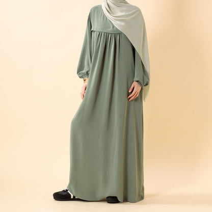 Crepe Abaya with Secure Pockets for Umrah (MA386)
