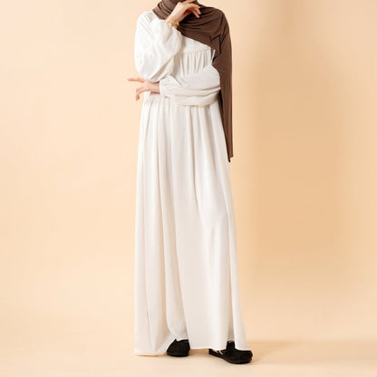 Crepe Abaya with Secure Pockets for Umrah (MA386)