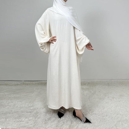 Abaya With Lantern Sleeves Made Of Crepe Material (MA124)