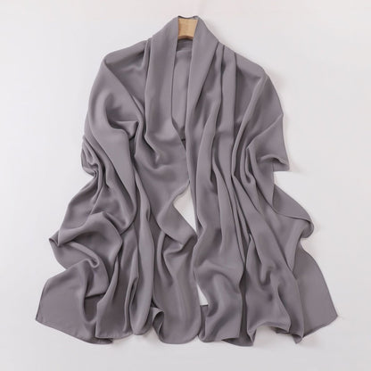 Crinkle-Resistant Long Hijab Silk-Like Hijab (MH154)