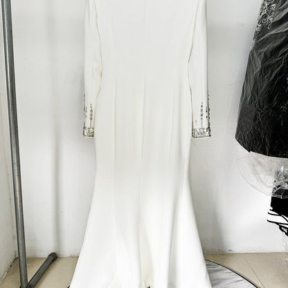 Crystal Embellished Blazer Evening Gown(MS300)