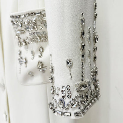 Crystal Embellished Blazer Evening Gown(MS300)