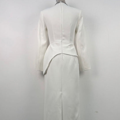 Crystal Embellished Evening Gown(MS313)