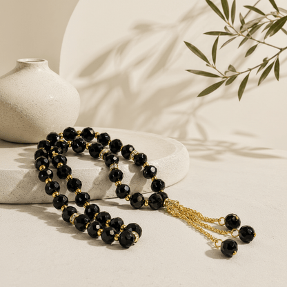 Crystal Glass Muslim Prayer Tasbeeh, 33pcs beads (MR039)