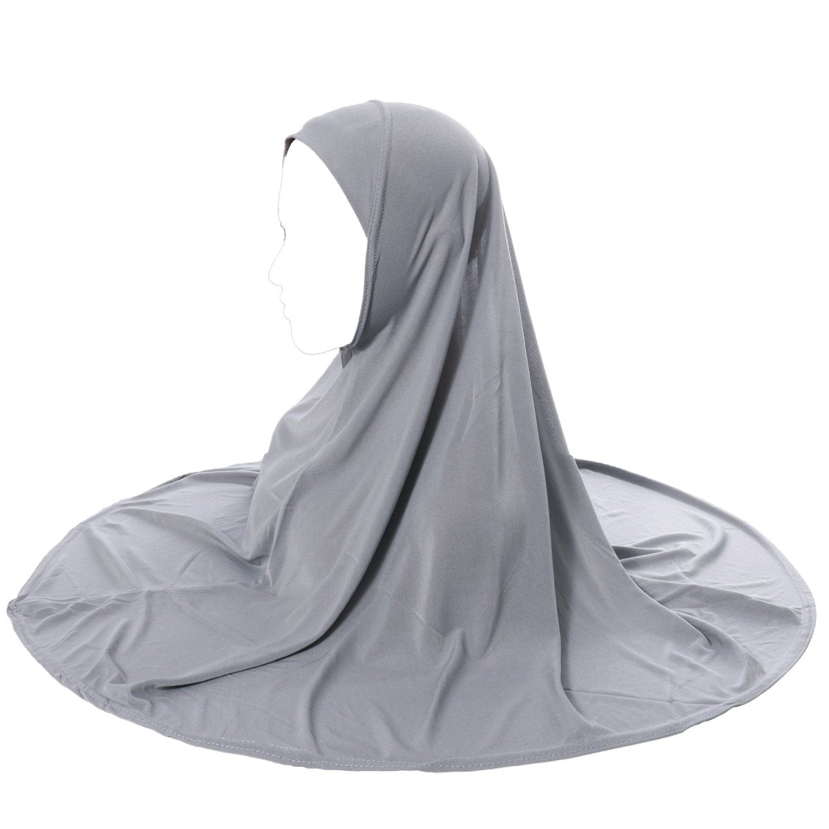 Crystal Linen Round Edge Khimar Hijab(MK028)